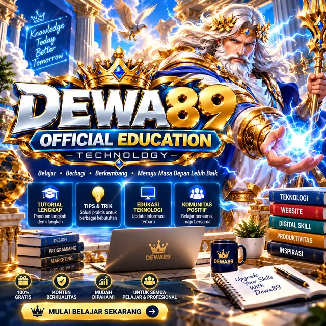 DEWA89 brand panel showing the DEWA89 name with a crown crest in gold and blue